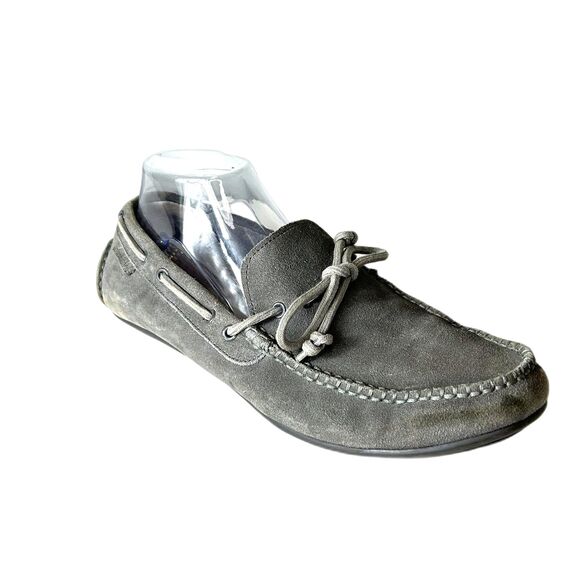 Cole Haan Grant Gray Suede Slip-on Camp Driving Loafer Shoes Size 9M - Picture 1 of 15